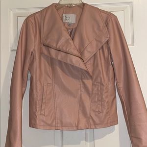 Blush Pink Leather Jacket